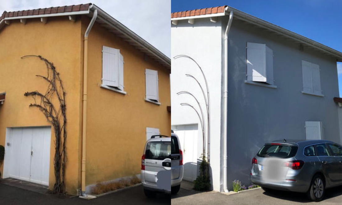 Application d'enduit de façade par un artisan certifié RGE Qualibat